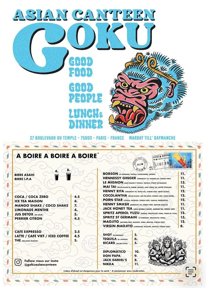 Goku Asian Canteen | Best Cantine Asiatique | République Marais - Menu Image 3